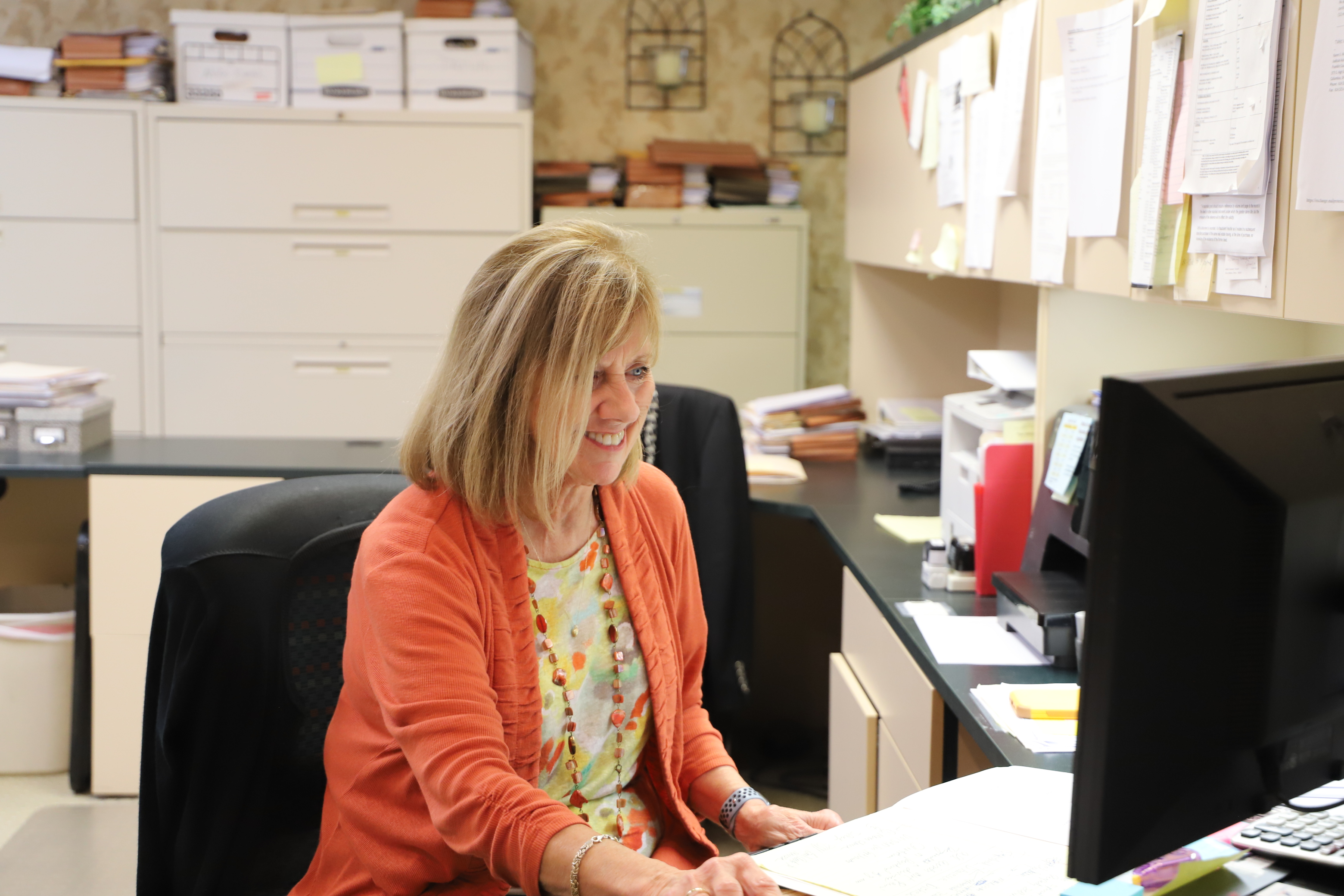 Jenelle Morris at desk